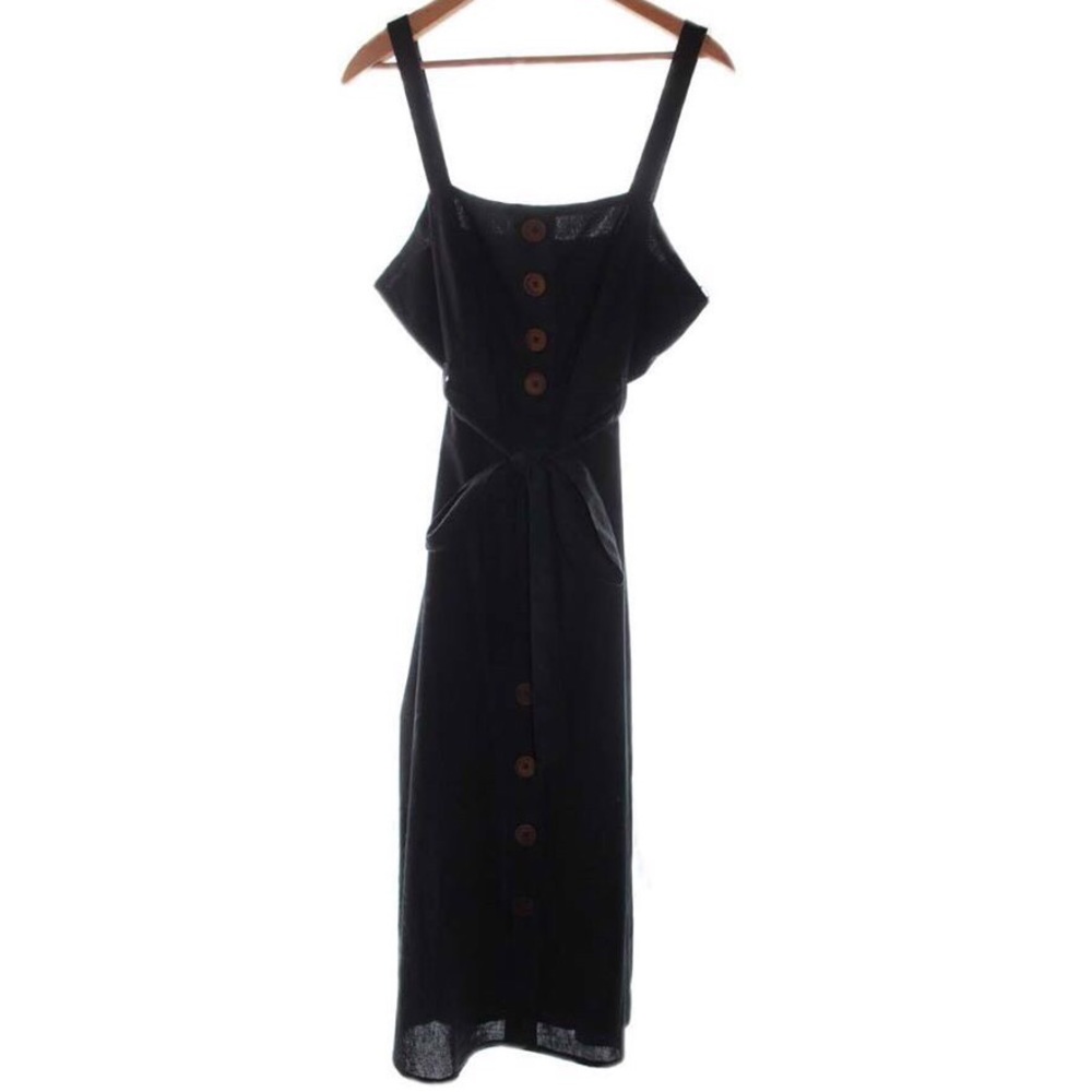 NWT Altard State black Linen dress! Size L - Picture 1 of 6
